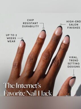 Glamnetic Short Oval Press-On
Nails - Smoke Salt